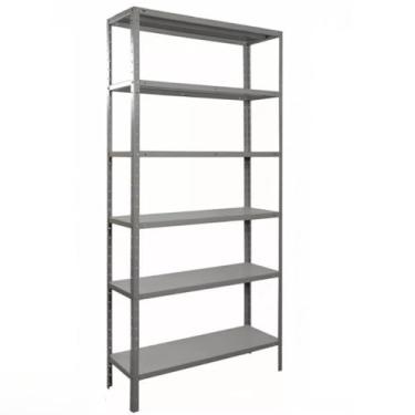 Imagem de Estante Armário Prateleira de Aço Reforçada Pintura (6 Bandejas 60cm Cinza)