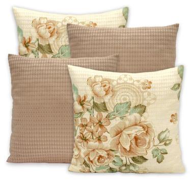 Imagem de Kit 4 Capas de Almofadas Favinho 40x40 C/ Zíper PIQUET Estampadas - Be