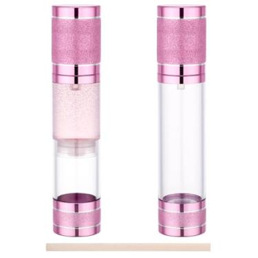Imagem de Segbeauty Frascos de bomba Airless de 48 g, recipiente de loção para viagem, 2 unidades de dispensador de loção para artigos de higiene pessoal, 50 ml de creme a vácuo com bomba para viagem, frasco