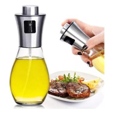Imagem de Galheteiro Spray de Vidro 200ml para Azeite, Óleo e Vinagre – Dispenser Pulverizador Recarregável com Tampa Plástica Resistente, Ideal para Cozinha e Restaurante