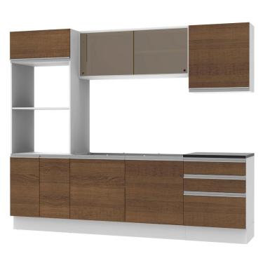Imagem de Cozinha Acordes Glamy Armário Torre Balcão MDF Rustic Madesa