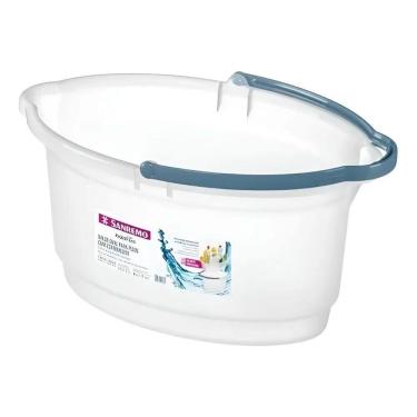 Imagem de 2X Balde Grande Oval Hydrus 14L Transparente Sanremo