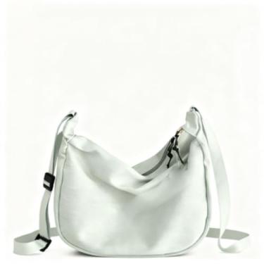 Imagem de Bolsas transversais de nylon para mulheres modernas cor doce Hobo transversal leve estilo versátil bolsa de ombro único, Verde, 37cm x 25cm x 5cm, Tendência