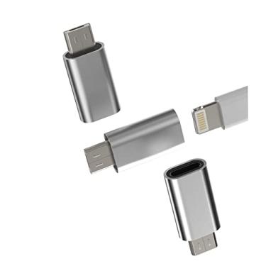 Imagem de Adaptador de carregamento Lightning fêmea para micro USB macho (pacote com 3) conversor de carregador compatível com Samsung Galaxy S7 Active S6 Edge Nexus Note 5 4 Android Cabo de porta de