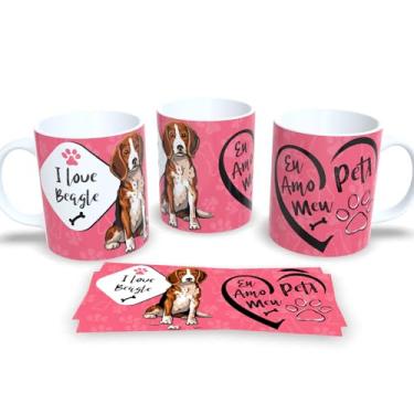 Imagem de Caneca Xícara Cachorro Café Chá Amante de Pets (I love Beagle)