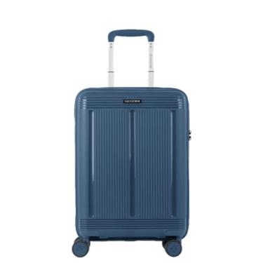Imagem de Mala de Viagem Bordo Indestrutível em Polipropileno, Cadeado Fixo Flat com Segredo, Rodas 360° Silenciosas – Pulse (Azul Petróleo, Pequeno)