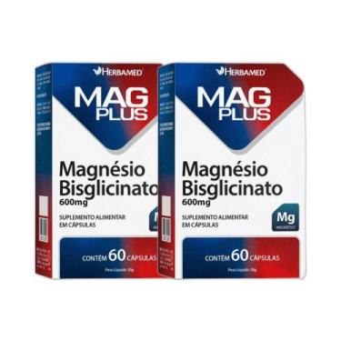 Imagem de Kit 2x Vitamina Magnésio Bisglicinato 60 cps - HERBAMED