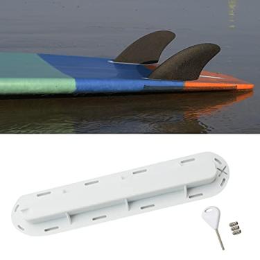 Imagem de Lonnngg Conjunto de 3 peças, caixa de barbatanas triplas, conjunto de caixa de quilhas de prancha de surf com chave de parafusos, conjunto de plugues de aletas de surf para prancha de surf
