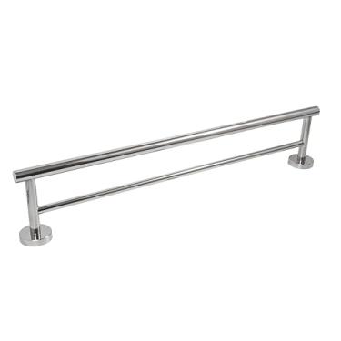 Imagem de Porta Toalha Duplo Para Hotel Aço Inox 60cm Cromado Toalheiro