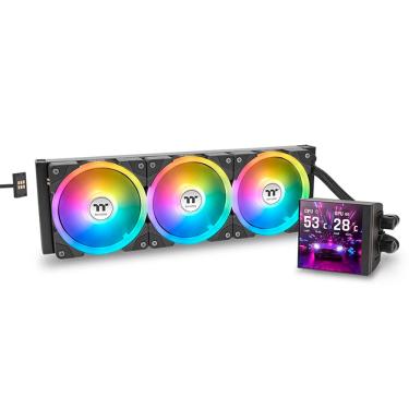 Imagem de Water Cooler Thermaltake Magfloe Ultra 360mm ARGB Com Tela LCD 4" Preto