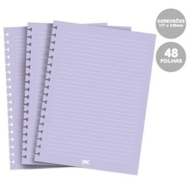 Imagem de Refil Para Caderno Smart Colegial 48 Folhas Lilas Dac