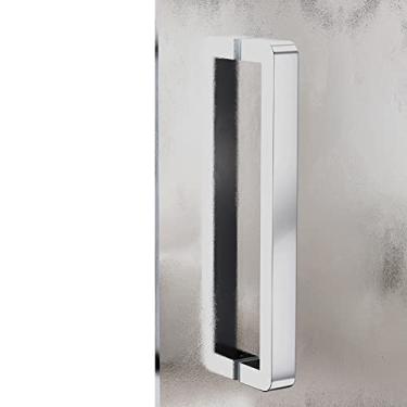 Imagem de STXYANGV Puxadores de porta extra longos para porta de metal de madeira de vidro, canto redondo com acessórios de montagem, alças emparelhadas de aço inoxidável resistente (cor: prata, tamanho: 92,5