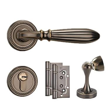 Imagem de Maçaneta de porta alavancas de porta de uso geral quarto casa maçanetas de porta de madeira alças sólidas para lavanderia corredor armário armário fechadura de porta de escritório com alça (cor