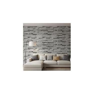 Imagem de Papel de Parede Adesivo em PVC, Pedras Cinzas, Autocolante, Lavável, 5 Metros x 45cm, Decoração para Casa