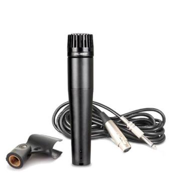 Imagem de Kit Microfone C/Fio Vocal E Percussão Sm57Aj Cardioide Xlr - Aj Som Ac