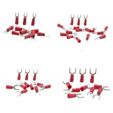 Imagem de 50pcs SV1.25-3/4/5/6/8 Terminal Furcate Terminal Conector de Fiação Isolada Terminais Elétricos Terminal de Crimpagem (50 peças SV1.25-4)