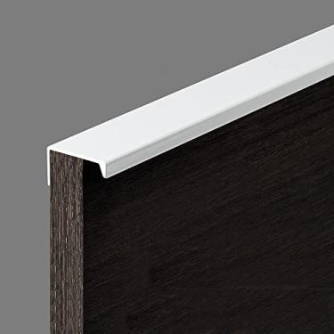 Imagem de ZDJZMGZ Puxadores de cozinha brancos, puxadores de alumínio para armário de cozinha, puxadores ocultos, puxadores de porta de móveis, para armários de guarda-roupa de quarto com comprimento de