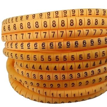 Imagem de 1000 Pçs - Anilha Para Cabo 2,5a 4mm Ec1 - Numeros - LUKMA