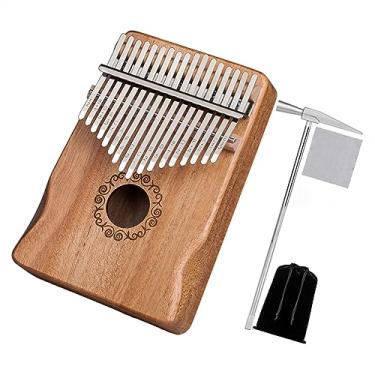 Imagem de Piano de polegar Kalimba com 17 teclas, portátil, madeira maciça, instrumento musical para adultos