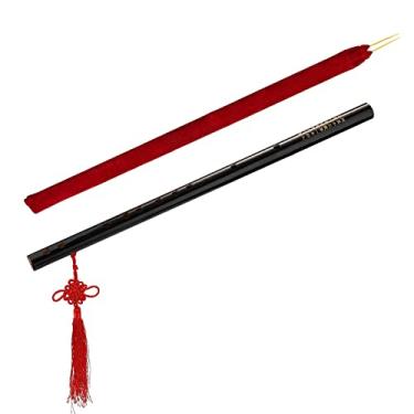 Imagem de Flauta de bambu amargo conectável Dizi tradicional instrumento de sopro musical chinês feito à mão para iniciantes (cor: tecla F)