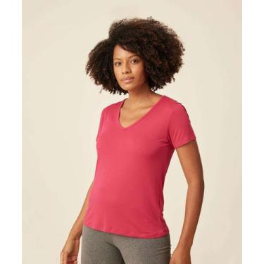 Imagem de Blusa Feminina Fitness Básica Manga Curta Marisa-33396, Rosa, M