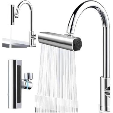 Imagem de Torneira Cascata Cozinha 360° 3 em 1 Bancada Mesa Pia Cromada Bica Móvel Alta Pressão