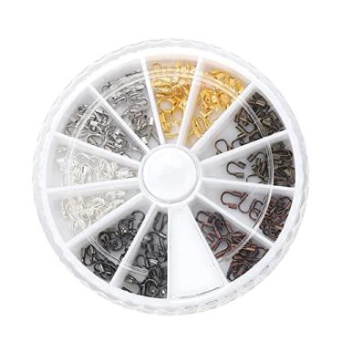 Imagem de 120 peças/caixa, kits de liga com design em forma de U, conjunto de suprimentos para fabricação de joias de 6 cores para pulseiras e colares, fácil de transportar, à prova de ferrugem, para iniciantes