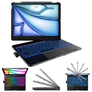 Imagem de typecase Touch iPad Pro 11 polegadas Case com teclado (11", 2021), Multi-Touch Trackpad e 10 cores Backlight & 360° Rotatable - Thin & Light for iPad Pro de 11 e iPad Air 5th & 4th Gen & Pencil