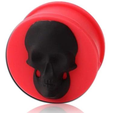 Imagem de (APENAS 1 par) alargador de orelha de túnel de silicone flexível estrela tamanho disponível 2 g (6 mm) a 1" (26 mm) Escolha o tamanho e a cor, 1/2 = 12mm, Silicone