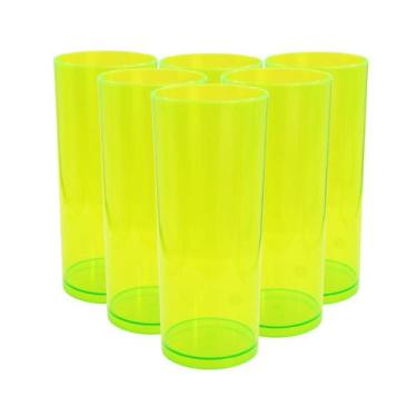 Imagem de Kit 15 Copos Long Drink Colorido De Acrílico 330ml CasamentO FESTA ANI