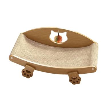 Imagem de IEUDNS Cama arranhadora de sisal para gatos, espreguiçadeira para arranhar, presente para animais de estimação, sofá arranhador inovador para brincar, 50x27x24cm