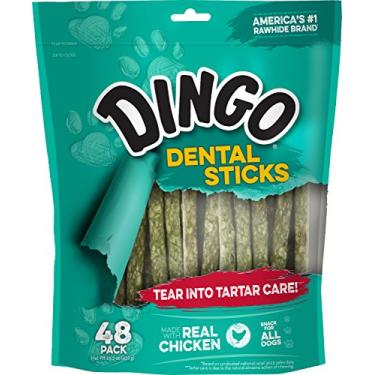 Imagem de Petisco Căes Dingo Dental Sticks 48 Unidades Sabor Frango