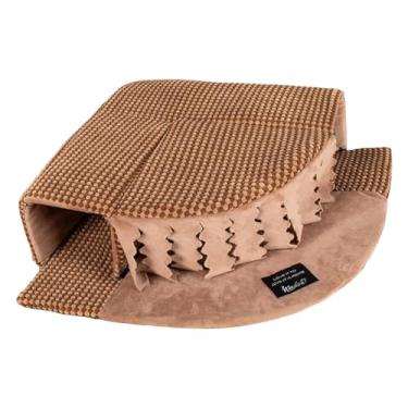 Imagem de IEUDNS Esconderijo para porquinho-da-índia, acessórios para esconderijo, túnel para hamster, furão, esquilo e chinchila, Marrom