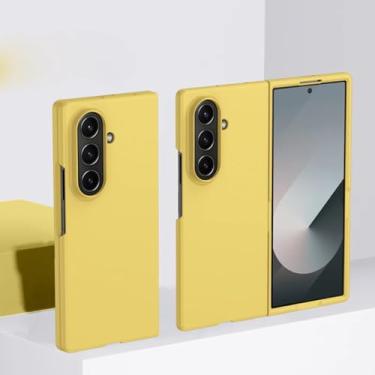 Imagem de Capa protetora para Samsung Galaxy Z Fold 7 6 5 3 4 Zfold7, modelo Candy Cute, fina e resistente (para Galaxy Z Fold4/Amarelo)
