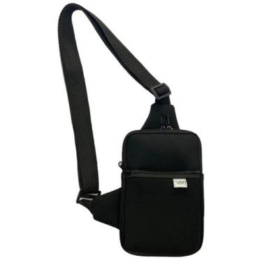 Imagem de Shoulder Bag Mini Bolsa Necessaire Pochete Tiracolo Preta - NEO CAPAS