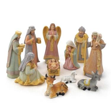 Imagem de Presépio Importado Resina 11 Peças 12 Cm - Amém Decoração Religiosa