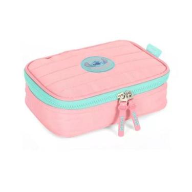 Imagem de Estojo Box Stitch Disney Classics Cor Salmão Escolar Luxcel - Maxlog I