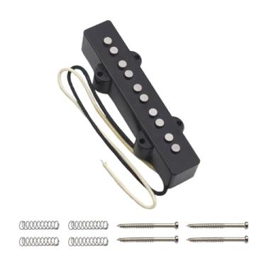 Imagem de YIJU Captador para baixo, acessório para instrumento musical, fácil de instalar, captador de 5 cordas com afinador, bobina simples, Preto, Pescoço