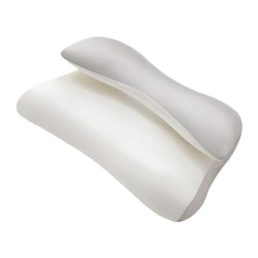 Imagem de Bothyi Travesseiro Cervical de Espuma Viscoelástica para Apoio e Suporte, Portátil, Suporte para o Pescoço para Dormir, Ideal para Trabalhadores de, Cinza