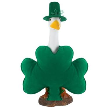 Imagem de Arrowbash St. Patrick's Day Goose Outfit Clover Porch Goose Outfit Festivals Lawn Goose Clothing for 23'' Goose Lawn Garden Patio Yard Porch Outdoor Decorations