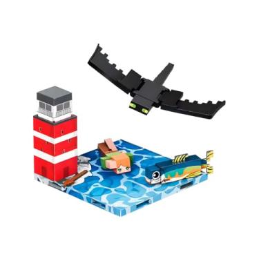 Imagem de InfinityBlox Infini Mine Farol do Mar – Kit com 23 Blocos Magnéticos de Montar 3D | Brinquedo Educativo Infantil Criativo e Divertido