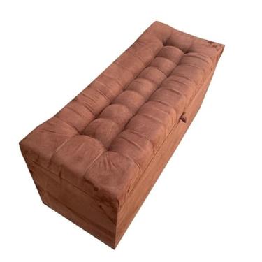 Imagem de Banqueta Decorativa Com EspaçO De Armazenamento - FáCil Acesso(Terracota,Pés em PVC)