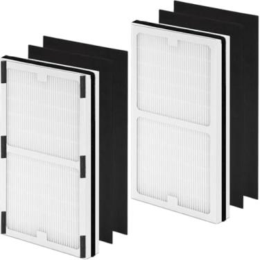 Imagem de Luripid Filtro de substituição IAF-H-100C, compatível com purificadores de ar Idy-lis IAP-10-200, IAP-10-280, 2 filtros HEPA verdadeiros H13 + 4 pré-filtros de carvão ativado