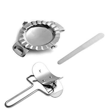 Imagem de Conjunto de 3 Pastéis Aço Inoxidável Moldes Pastel Prensa Massa para Empada Ravioli Pot Sticker Utensílios Cozinha