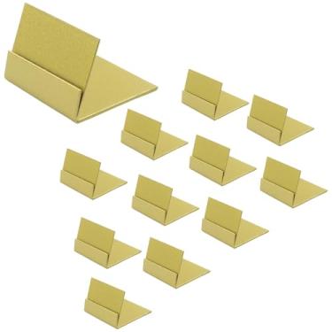 Imagem de Cionyce 12 peças de suportes de números de mesa dourados, suportes de cartão de metal para recepções de casamento, celebrações de aniversário, decorações de festa, exibição de cartão de nome de mesa