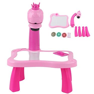 Imagem de SIWOTED Desenho Projetor Brinquedo Elétrico Pintura Desenho Mesa Projetor Criança Brinquedo Educacional (Rosa)