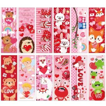 Imagem de Wxiben Marcadores de livro para o dia dos namorados – 120 peças de marcadores de página de marcadores de livro de gnomos para o dia dos namorados, presente de feliz dia dos namorados, presente para