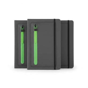 Imagem de Caderno de Anotações Executivo com Porta Objetos, Capa Dura em Material Sintético, 80 Folhas Pautadas, Cinza, 21,5x15,5x1,5cm (3, Verde)