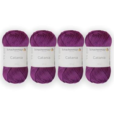 Imagem de 4 novelos/pacote Schachenmayr (SMC) Catania Originals Yarn, cada bola 50 g (125 m), 100% algodão mercerizado para fio de tricô e crochê, peso esportivo, 282 - Phlox