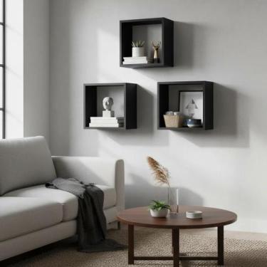 Imagem de Nicho MDF 30x30 com 15cm de Profundidade Decoração Sala Banheiro Cozin